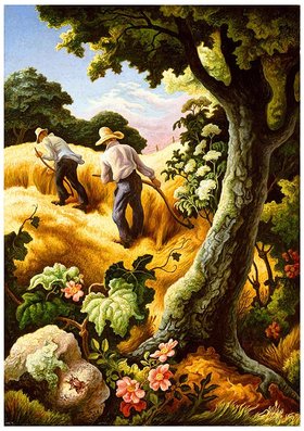 Canvas Print Thomas Hart Benton July Hay Finest Quality