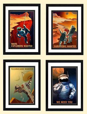 NASA Mars Poster Set Highest Quality Framing & Prints