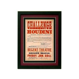 Houdini Challenge Poster Magic Poster Vintage Style Custom Framed Prints