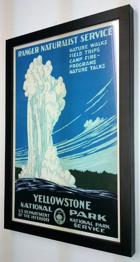 Yellowstone National Park poster Custom Framed A+ Quality