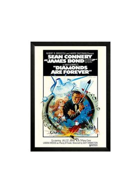 James Bond Diamonds Are Forever Framed Movie Poster