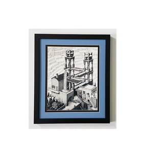 M.C. Escher Waterfall Framed Poster Print Custom Framed Many Sizes