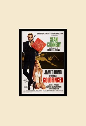 James Bond Goldfinger Custom Framed Movie Poster