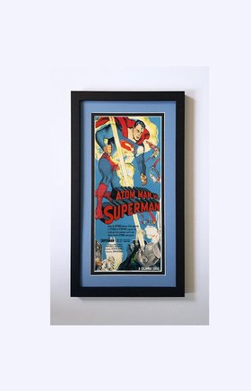 Retro Superman Poster Framed