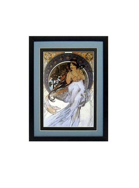Alphonse Mucha Poster "La Musique" Framed