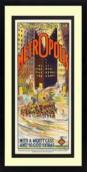 Metropolis Movie Poster Sydney version Framed & Mated
