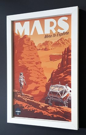 The Martian Movie Poster White Frame