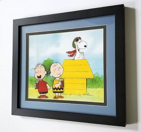 Peanuts Snoopy and Charlie Brown Poster Framed Highest Quality