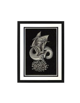 Dragon by M.C. Escher Art Print Custom Framed Many Sizes