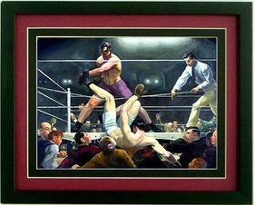 Dempsey vs Firpo Finest Quality Framed Art Print