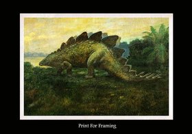 Stegosaurus Vintage Dinosaur Print