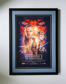 Star Wars Episode 1 poster Phantom Menace Framed Finest Quality