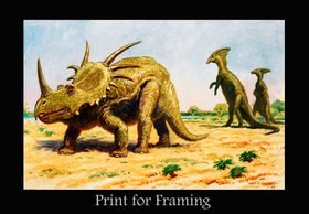 Styracosaurus Vintage Dinosaur Print