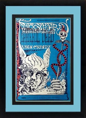 The Grateful Dead Framed and Mated 1966 Concert Poster Highest Quality
