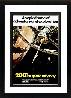 2001 Space Odyssey Space Station Framed Movie Poster Print 15x20