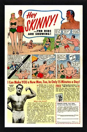 Muscle Beach Atlas Advertisment Vintage Style Framed Poster