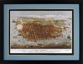 San Francisco Vintage Style Map