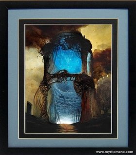 Framed Beksinski Art Poster Blue Chapel