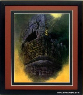Framed Beksinski Art Poster Burning Face