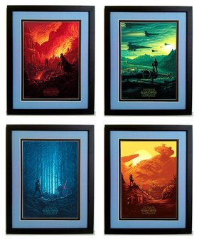 Star Wars Movie Posters set of 4 Framed Displays