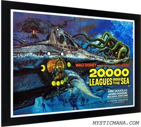 20000 Leagues Under the Sea Framed Movie Poster James Mason Kirk Douglas Peter Lorre Paul Lukas